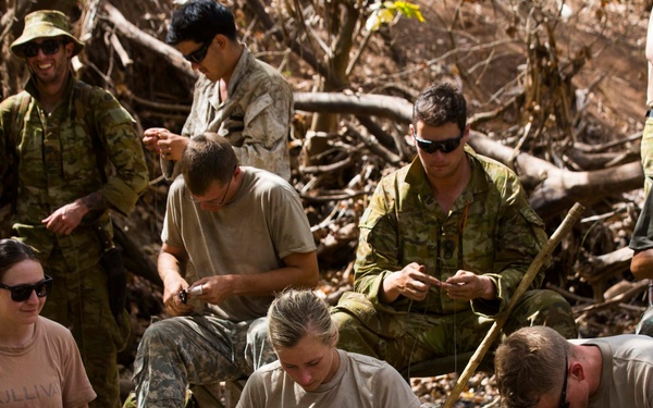 Exercise Kowari participants set the bait