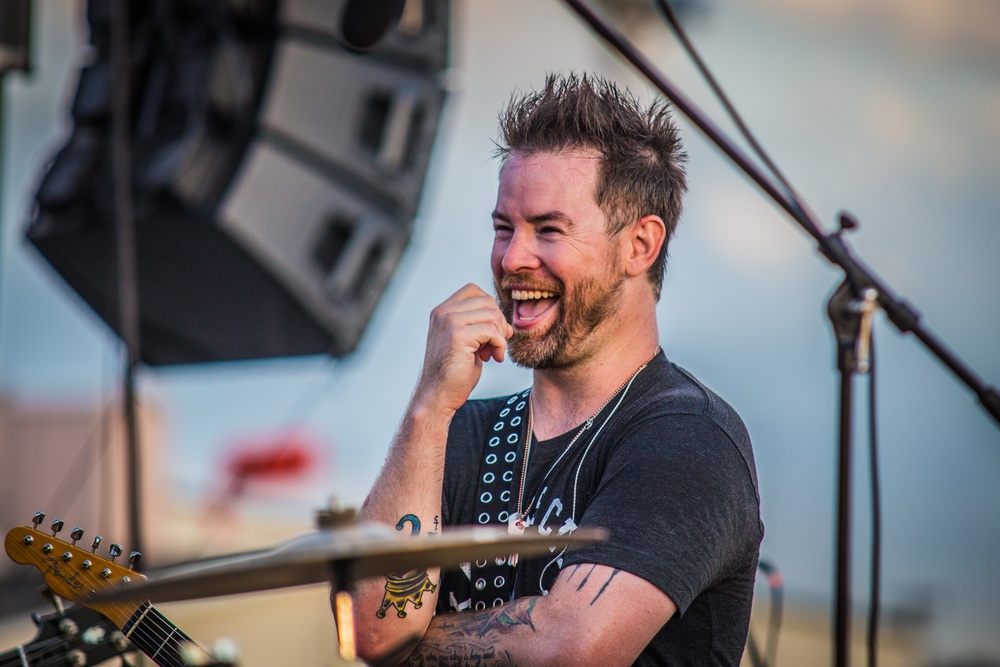David Cook performs for community during air show