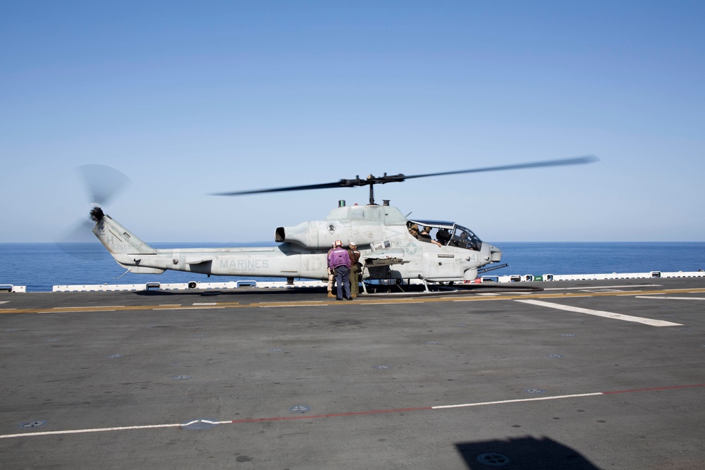 22nd MEU Marines Launch Aircraft From USS Wasp