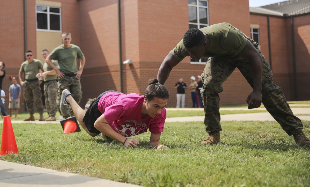 Meet the Marines: High schoolers take on fitness test
