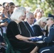 Graveside service for United States Army Air Forces (Women Air Force Service Pilot) Florence Elaine Danforth Harmon in Arlington National Cemetery