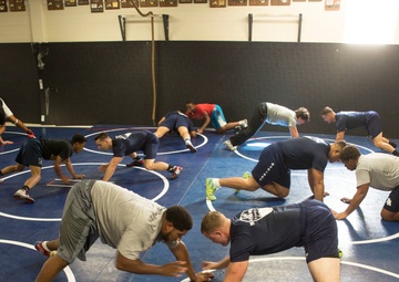 All-Marine Wrestling Team faces-off against McGavock High School during Marine Week Nashville