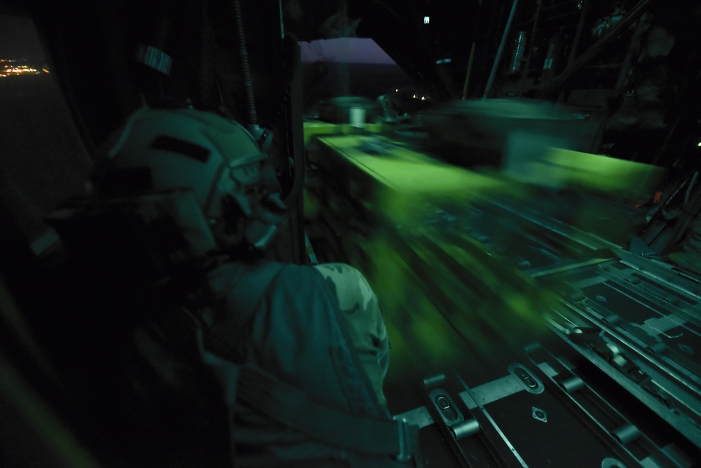 Air Commandos fly low and drop cargo