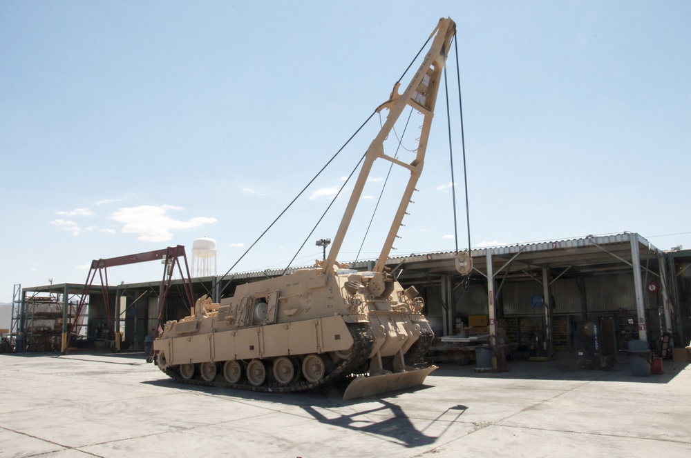 The M88A2 Armored Recovery Vehicle, aka Hercules, is being repaired and refurbished at Production Plant Barstow, Marine Depot Maintenance Command. 