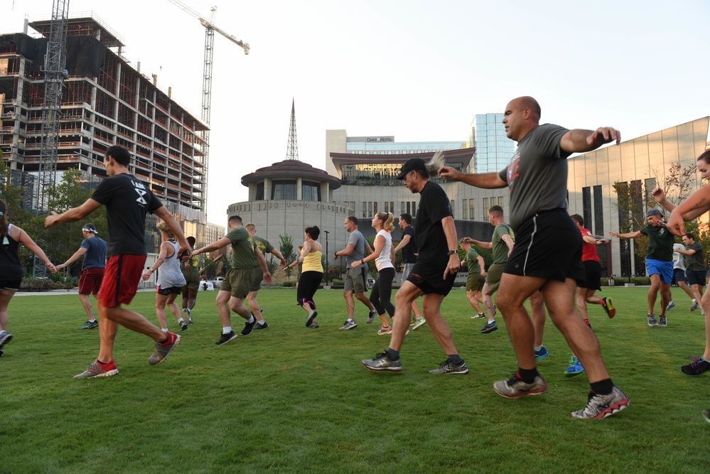 Marines work out with Nashville residents