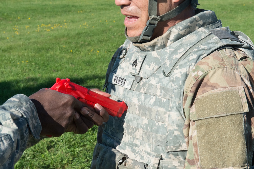 128th Signal Company practices React to Man to Man Contact Warrior Task