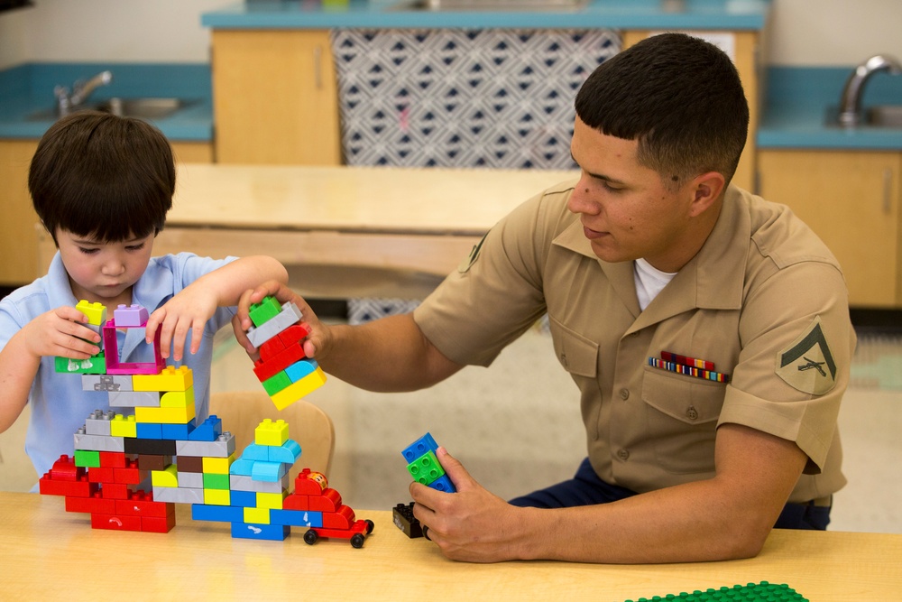 Story time with Marines