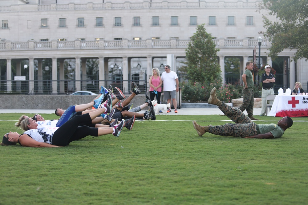 PT with Marines