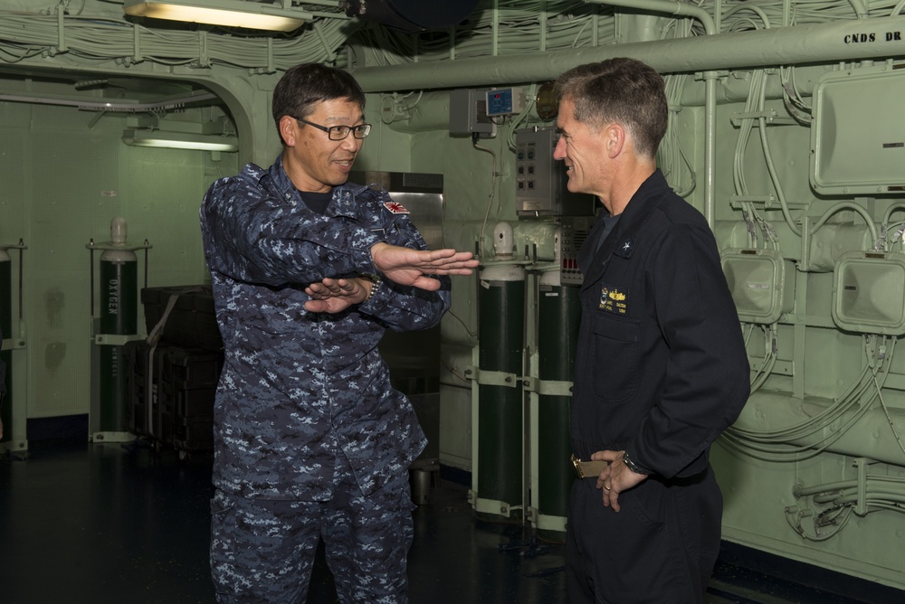 JMSDF Rear Adm. Visits USS Bonhomme Richard (LHD 6)