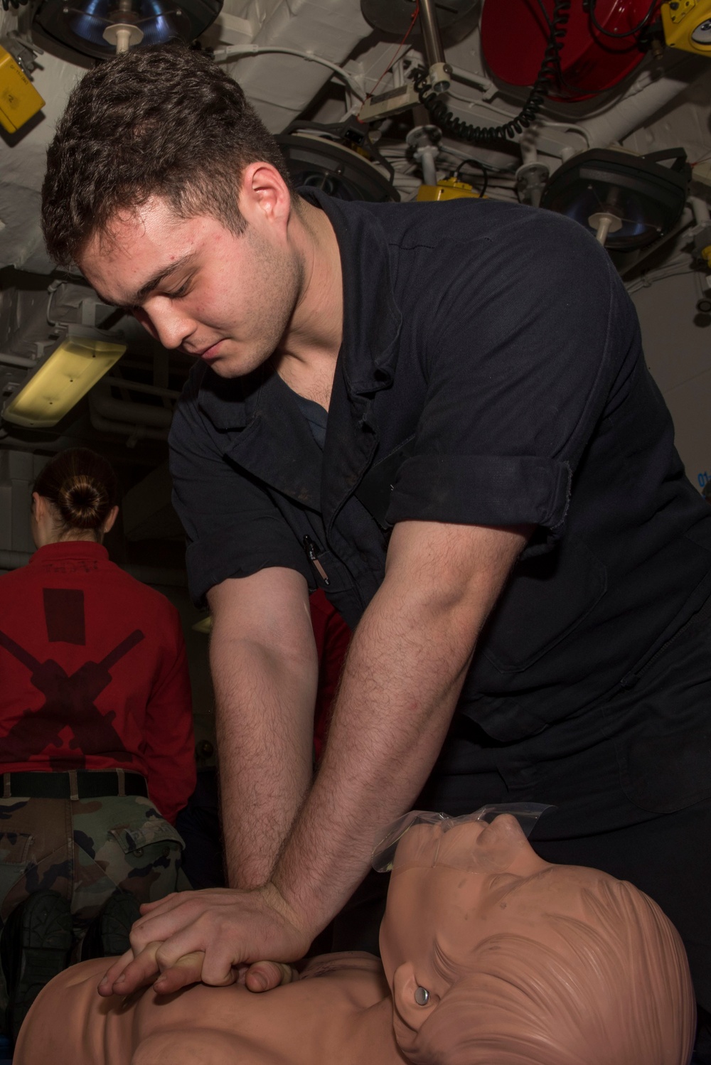 Sailors Practice CPR