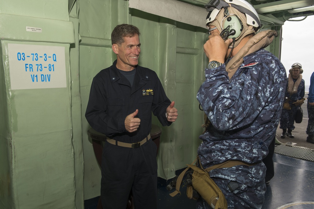 JMSDF Rear Adm. Visits USS Bonhomme Richard (LHD 6)