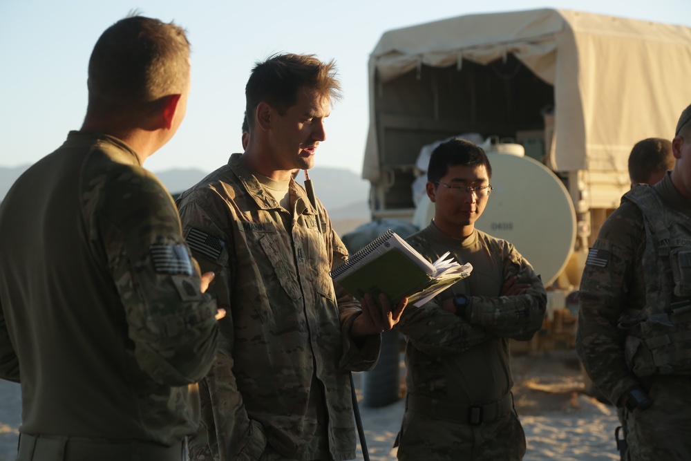 U.S. Army Soldiers conduct a Sustainmnet Rehearsal