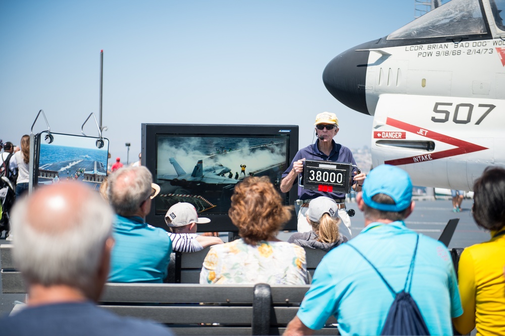 Visitors Aboard USS Midway Museum During San Diego Fleet Week 2016