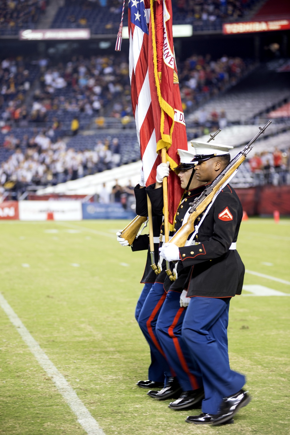 Marine Corps Color Guard Display the Colors During San Diego Fleet Week 2016