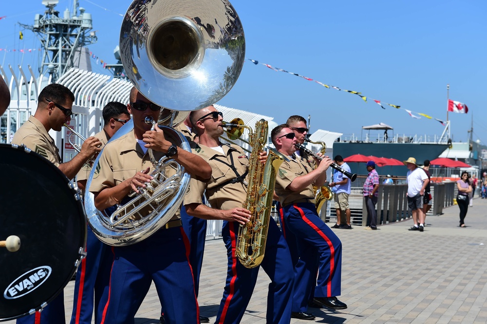 3rd Marine Aircraft Wing Brass Band Performs at San Diego Fleet Week 2016