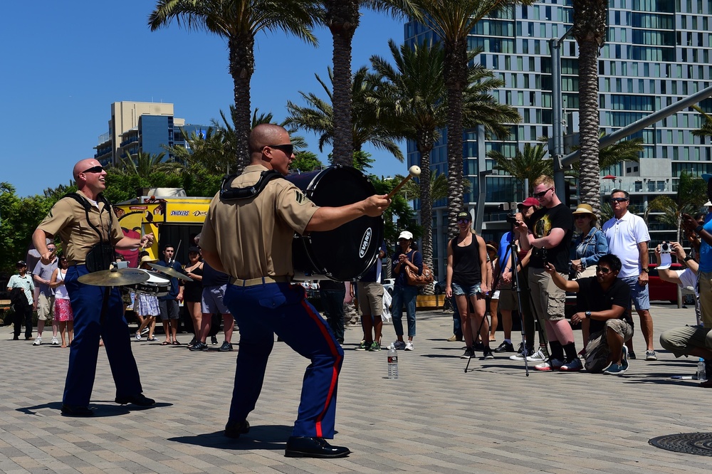 3rd Marine Aircraft Wing Brass Band Performs at San Diego Fleet Week 2016