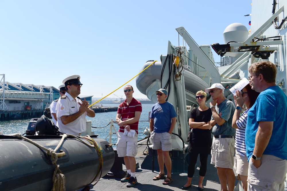 Canadian Sailor Leads Tour Aboard HMCS Winnipeg During Fleet Week San Diego 2016