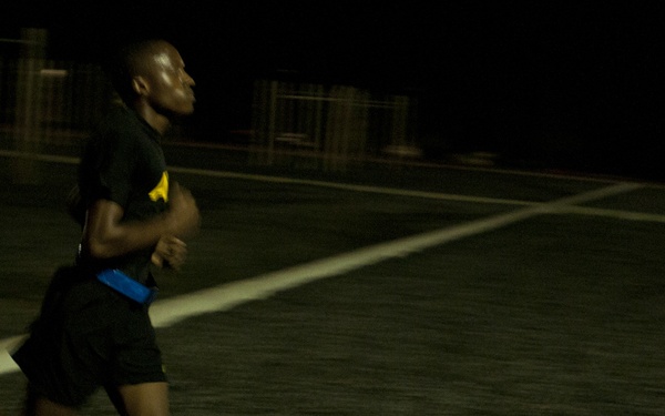 Basic Combat Training Soldiers perform physical readiness training