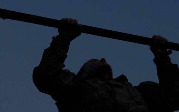 Basic Combat Training Soldiers perform physical readiness training