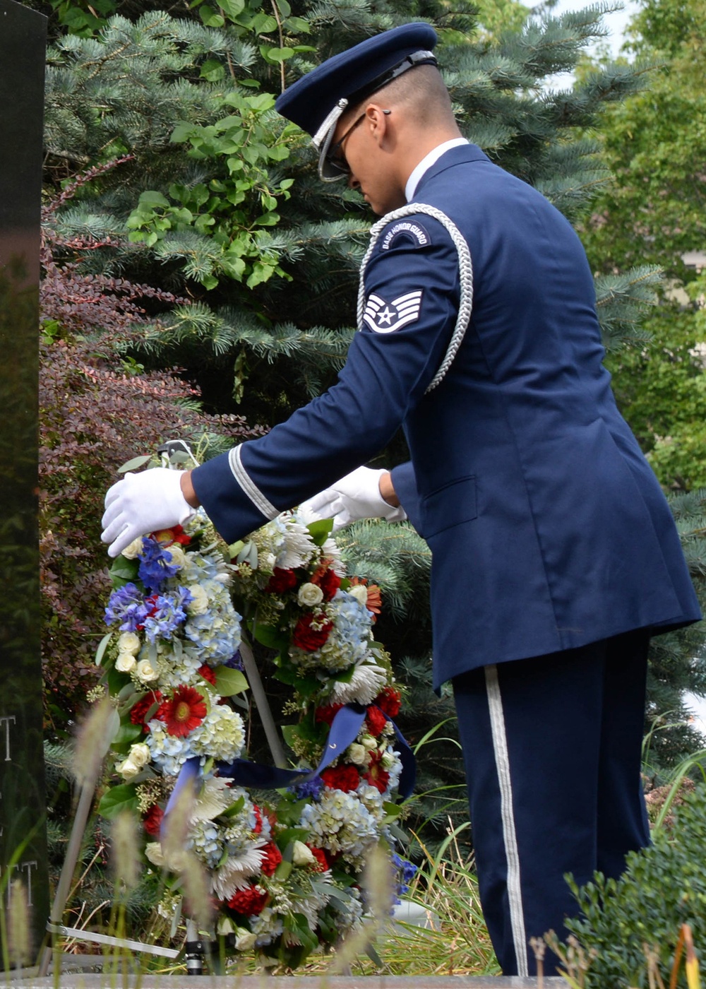 Base personnel pause to remember 9/11