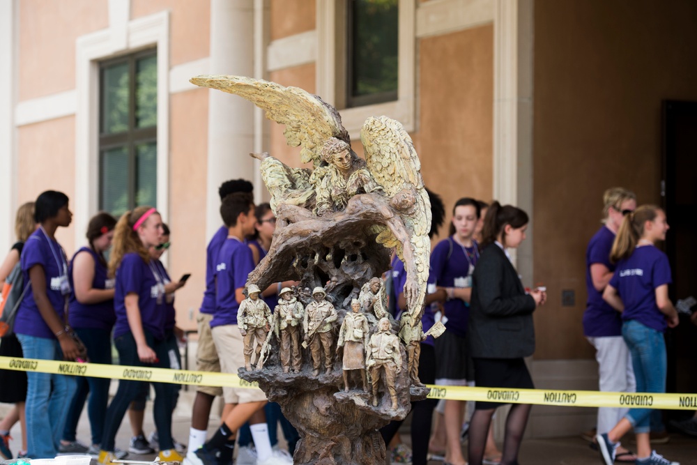 Greg Wyatt’s “Price of Freedom” sculpture undergoes yearly maintenance