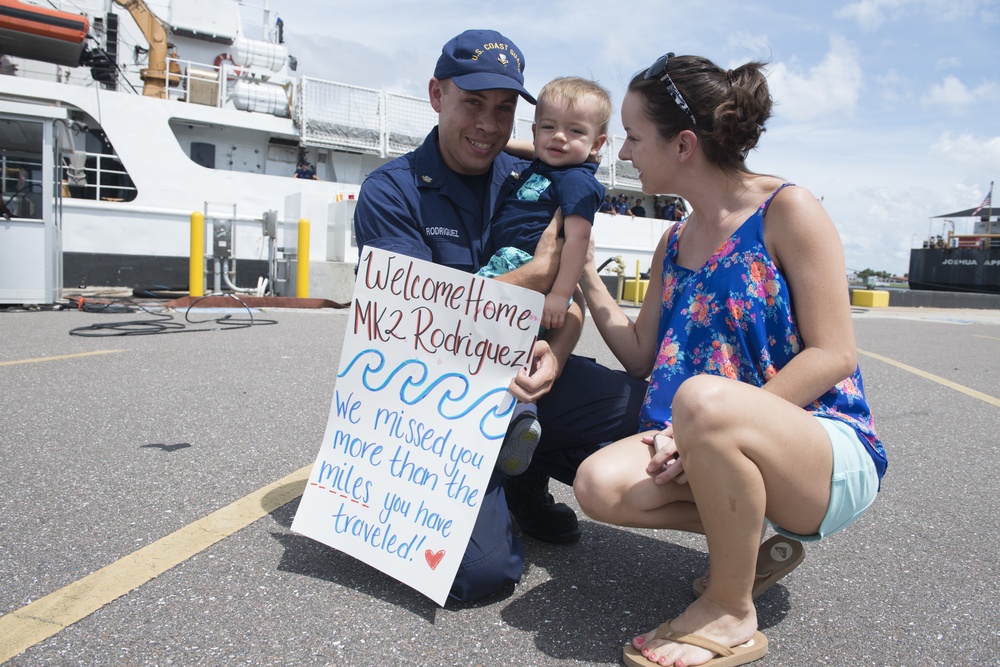 Coast Guard Cutter Venturous returns home after 8-week patrol