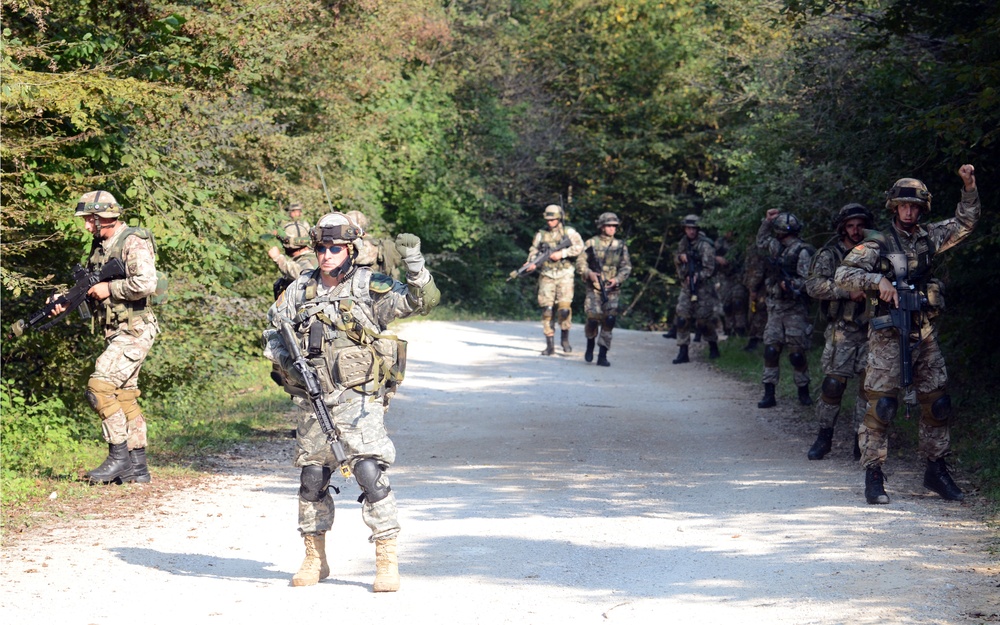 Minnesota National Guard, Montenegro Armed Forces conduct react to contact drills