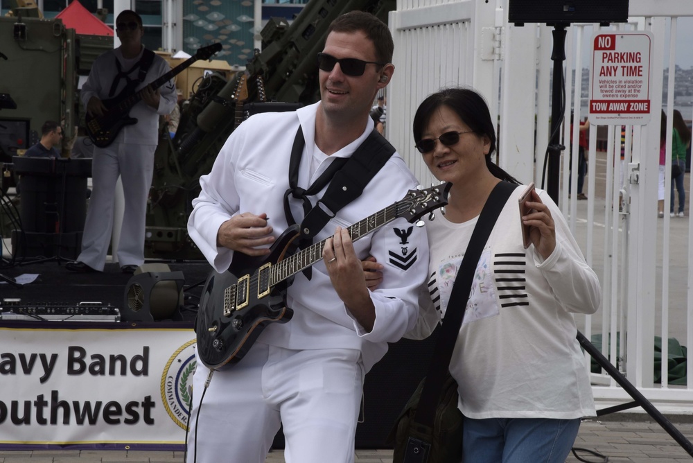 &quot;The Destroyers&quot; of Navy Band Southwest play a concert at B Street Pier