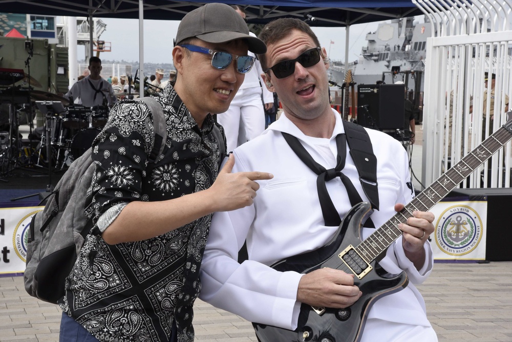 &quot;The Destroyers&quot; of Navy Band Southwest play a concert at B Street Pier during Fleet Week San Diego