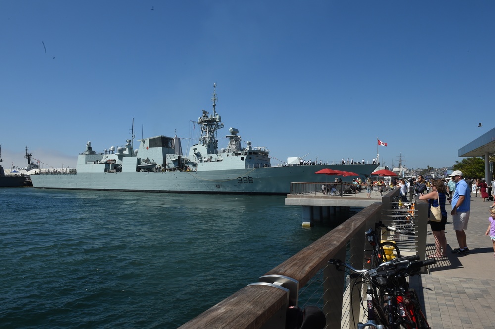 HMCS Winnipeg pierside at San Diego Fleet Week 2016