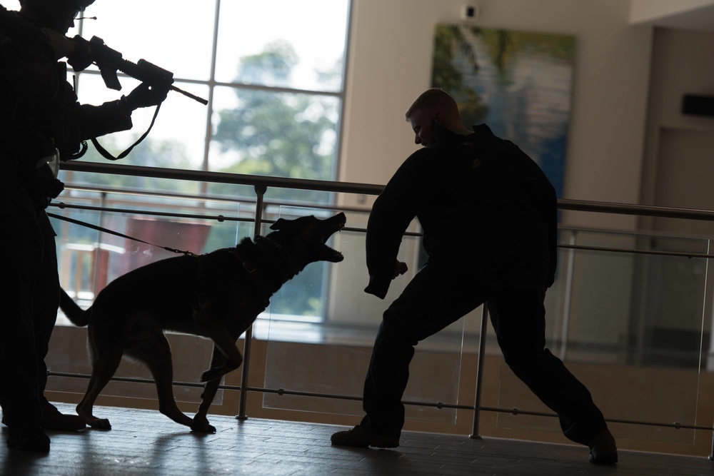 947th K9s at Fort Belvoir Community Hospital