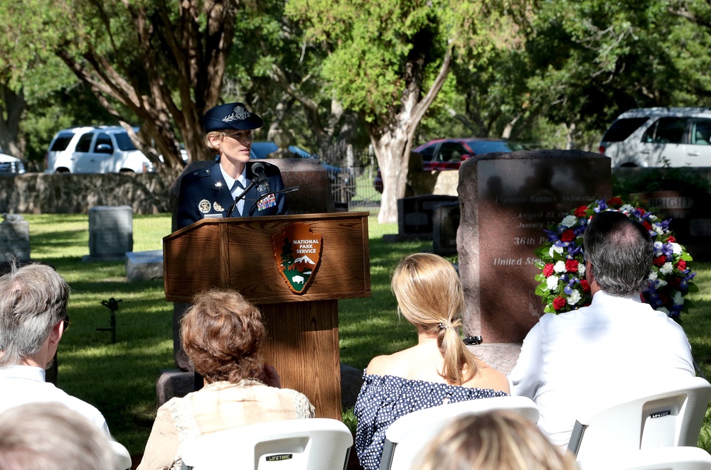 Lyndon B. Johnson Birthday Observance Wreath-Laying Ceremony