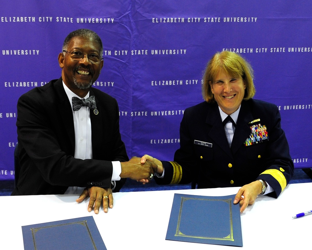 Coast Guard and Elizabeth City State University Signing