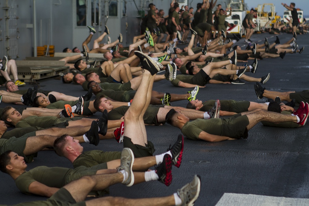 31st MEU NCOs gather for sergeant major PT