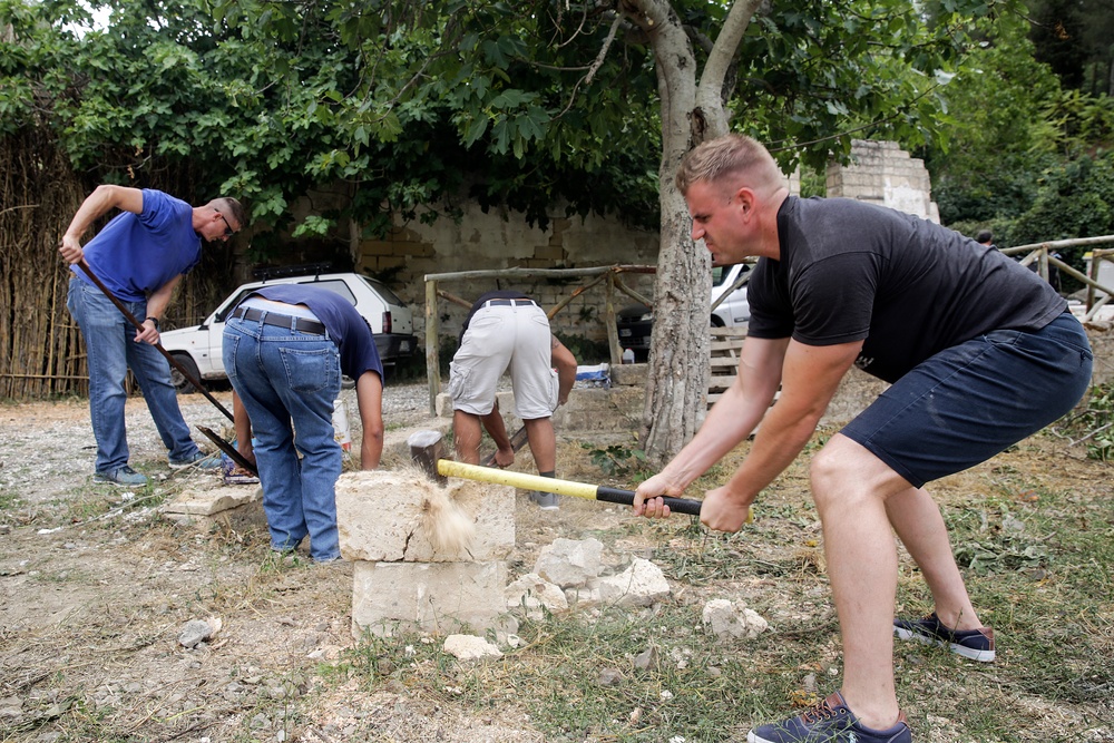 Marines restore historic Italian site