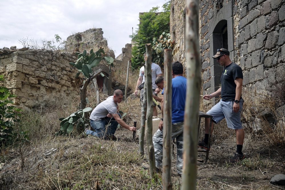 Marines restore historic Italian site