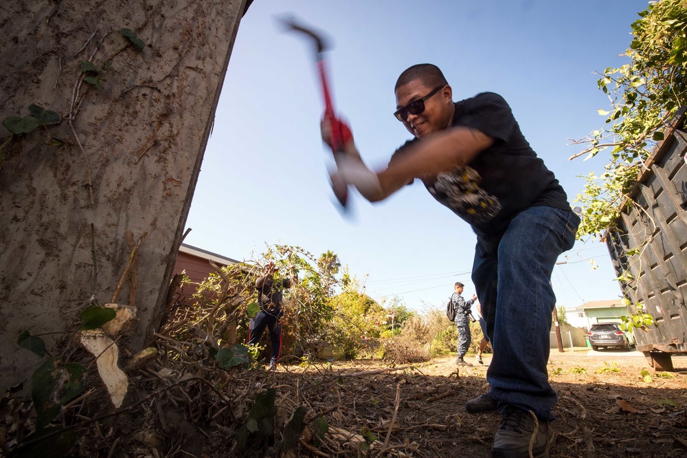 Service Members Volunteer With Habitat For Humanity During San Diego Fleet Week 2016