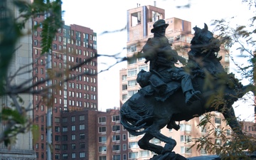 Archbishop Demetrius gives blessing at America's Response dedication
