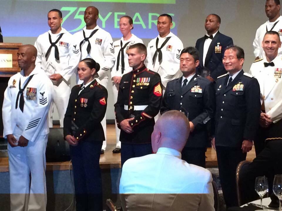 Marine recognized at Service Salute Gala