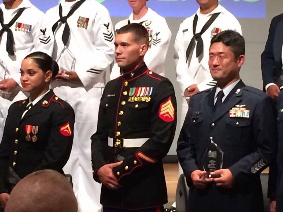 Marine recognized at Service Salute Gala