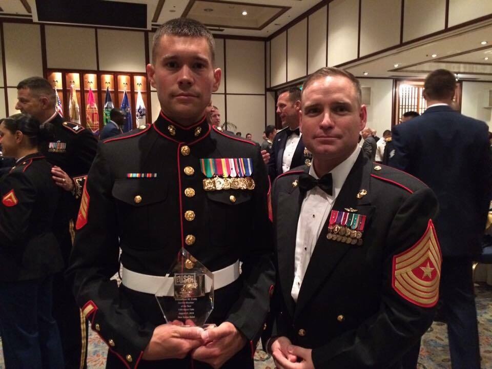 Marine recognized at Service Salute Gala