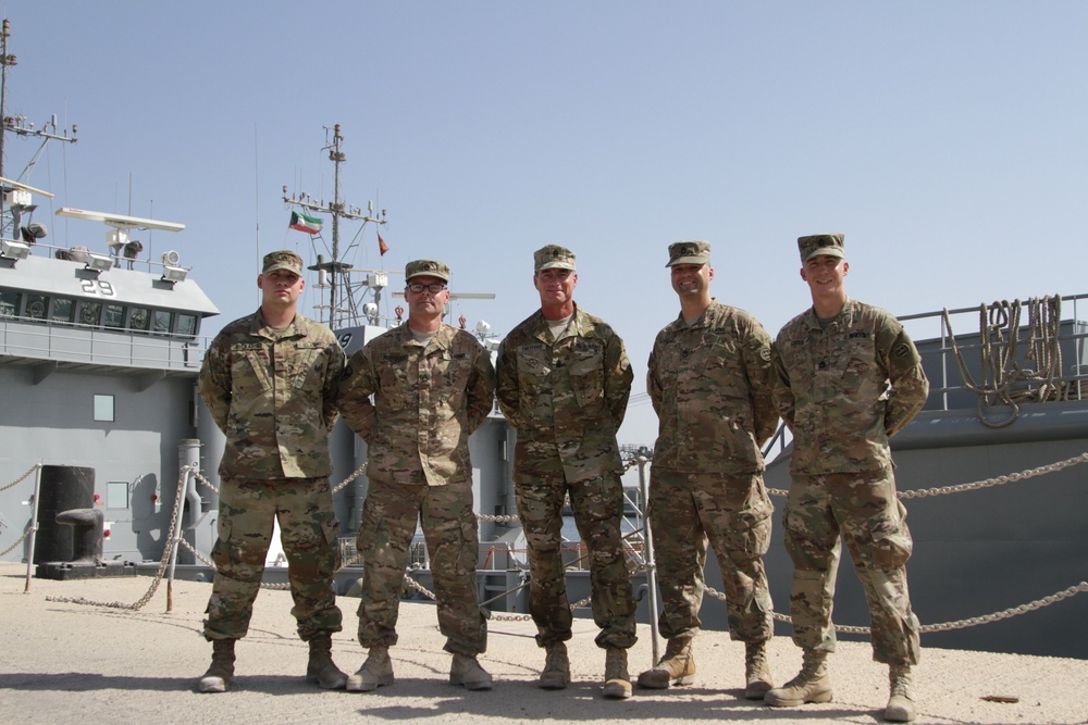 CENTCOM CSM visits Soldiers at Kuwait Naval Base