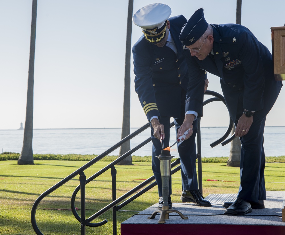 Service Members participate in POW/MIA Memorial Torch Relay Opening Ceremony