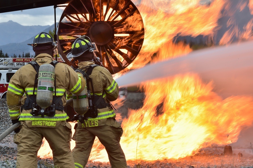 Air Force Firefighters Turn Up The Heat