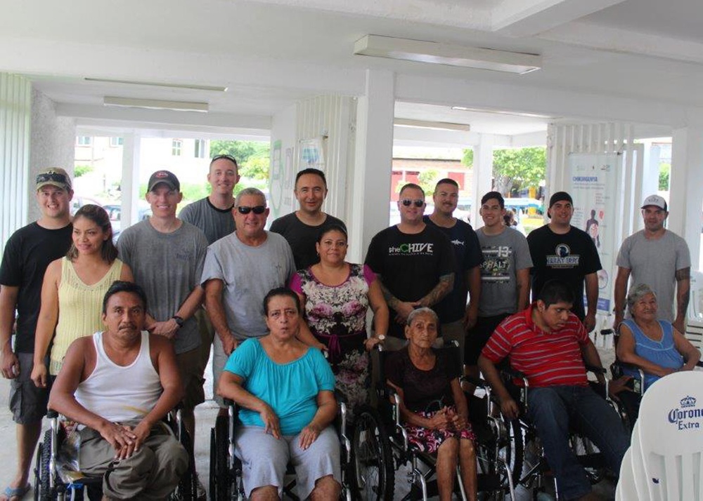 USCGC Steadfast crew volunteers at Mexico's DIF Cancer Shelter