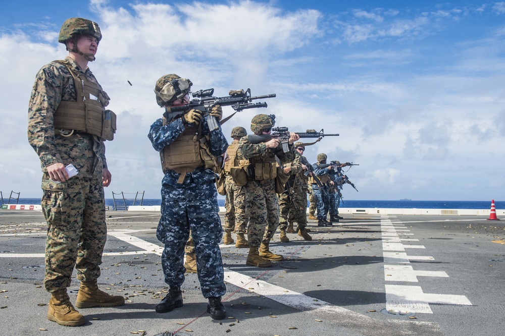 Green Bay Sailors conduct live fire exercise with 31st MEU