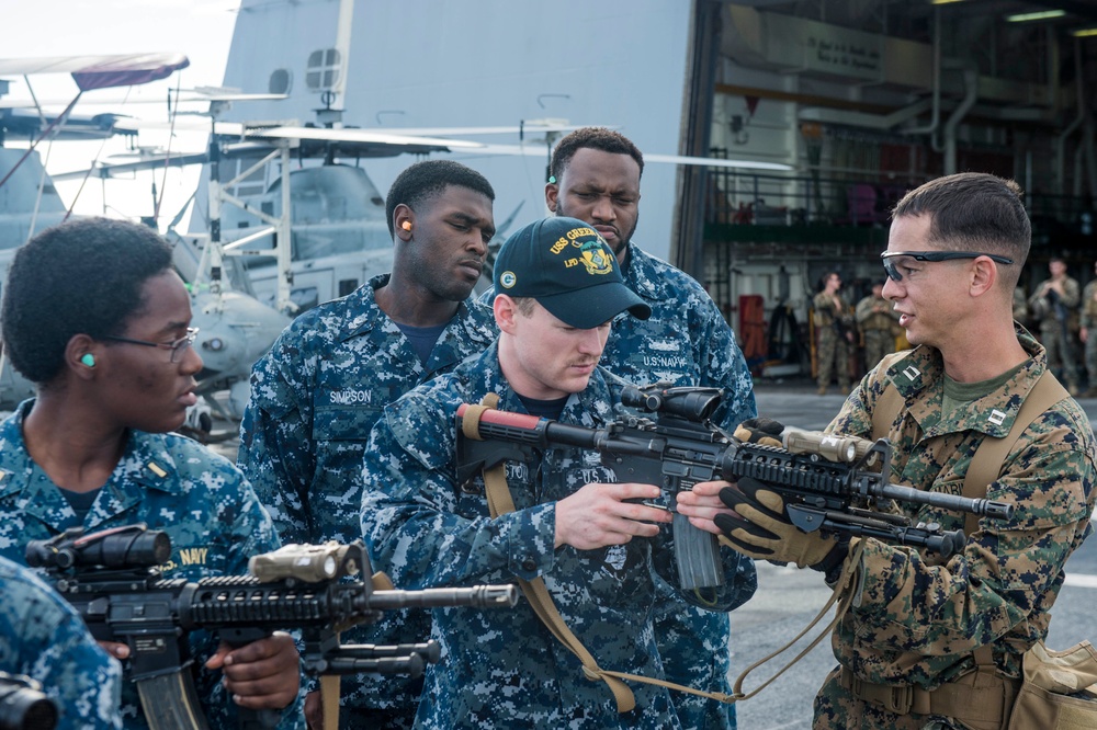 Green Bay Sailors conduct live fire exercise with 31st MEU