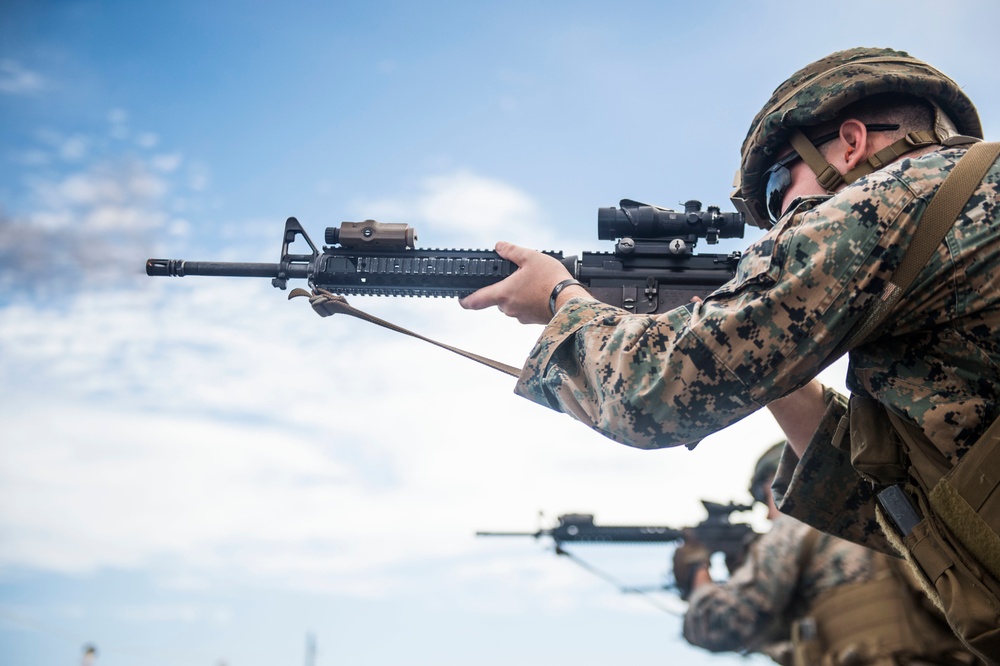 Green Bay Sailors conduct live fire exercise with 31st MEU