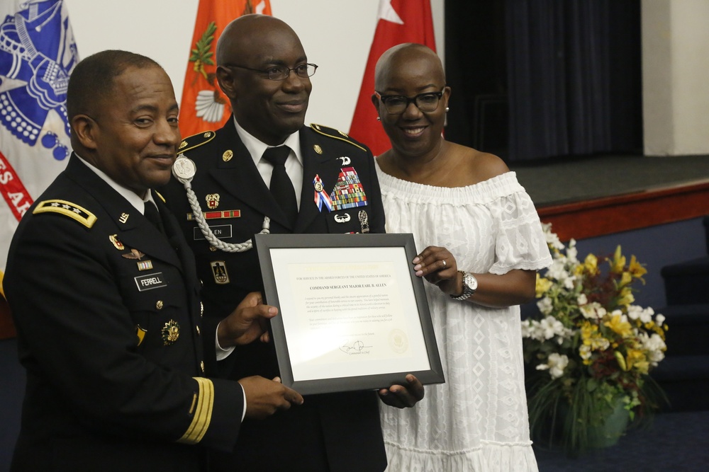 Command Sgt. Maj. Earl B. Allen Retirement Ceremony