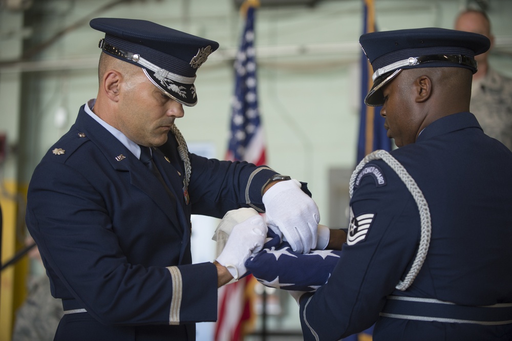 9/11 Flag presentation and Honorary Commander Induction Ceremony